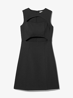 Cutout Stretch Crepe Mini Dress