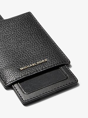 Jet Set Pebbled Leather Luggage Tag