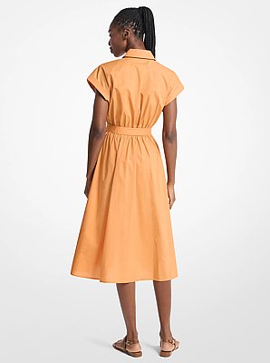 Cotton Poplin Midi Dress