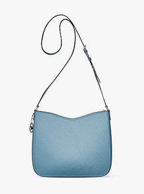 Nayla Medium Pebbled Leather Messenger Bag