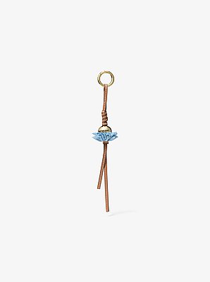 Leather Flower Bag Charm