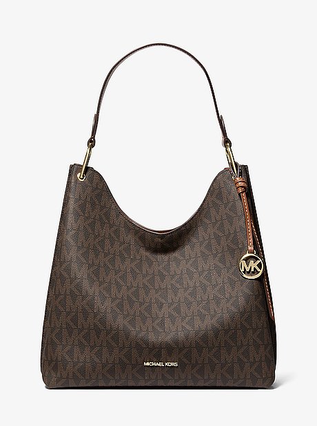 Joan Large Signature Logo Hobo Shoulder Bag