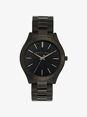 Oversized Slim Runway Black-Tone Watch