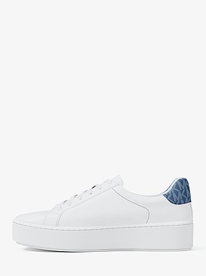 Poppy Metallic Stripe and Logo Trainer