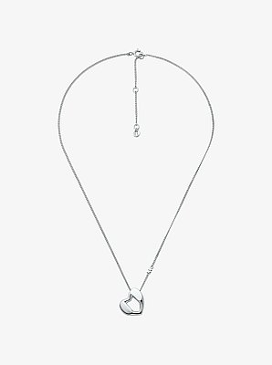 Collier &agrave; pendentif c&oelig;ur en argent sterling plaqu&eacute; en m&eacute;tal pr&eacute;cieux