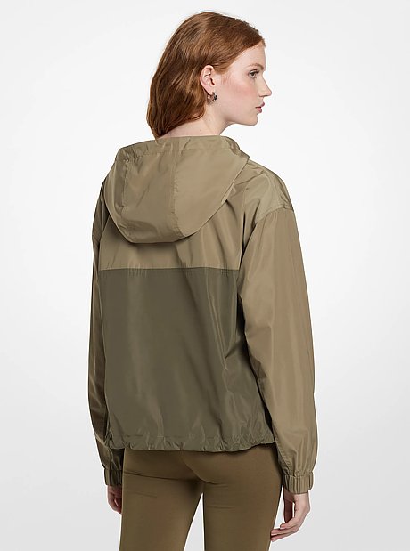 Color-Block Popover Jacket