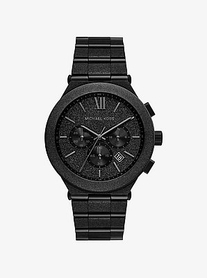 Oversized Billie Frosted Black-Tone Watch