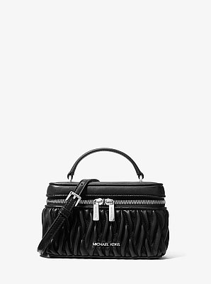 Vivi Small Matelass&eacute; Burnished Vanity Crossbody Bag