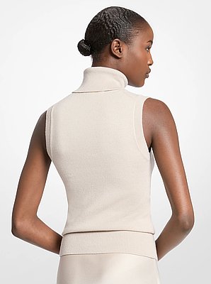 Cashmere Sleeveless Turtleneck