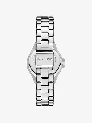 Lennox Mini Pav&eacute; Silver-Tone Watch