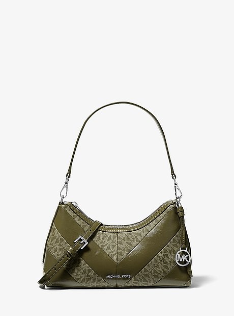 Sammy Small Signature Logo and Patent Convertible Crossbody Bag