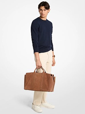 Nicholas Medium Suede Slouch Duffel Bag