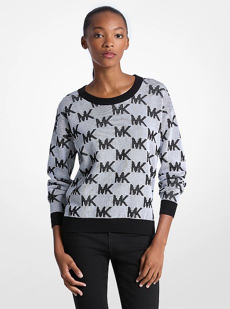 Su&eacute;ter de tejido con logotipo en jacquard