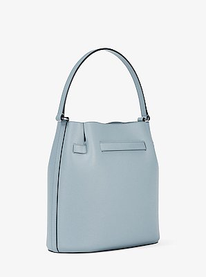 Carson Medium Pebbled Leather Convertible Bucket Crossbody Bag