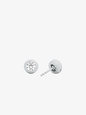 Round Stone Stud Earrings