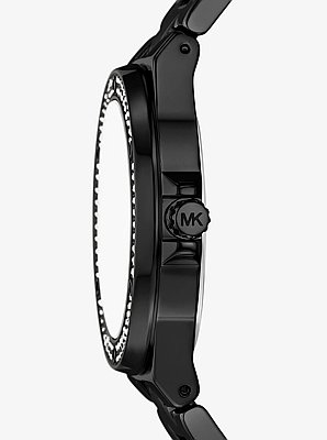 Lennox Pav&eacute; Black-Tone Watch