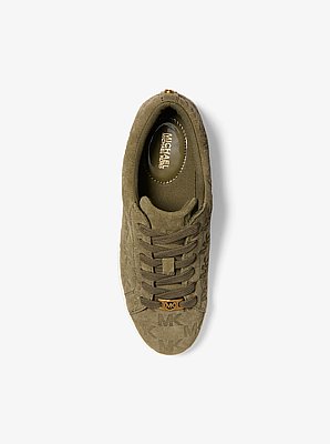 Keaton Logo-Embossed Suede Sneaker