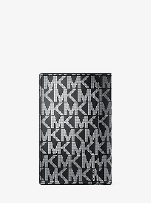 Hudson Metallic Signature Logo Folding Card Case