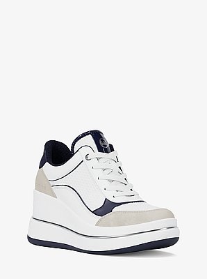 Emmy Mixed-Media Wedge Trainer