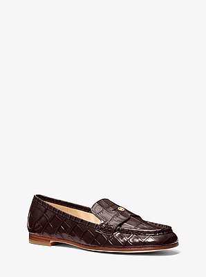 Jennings Crocodile Embossed Leather Loafer