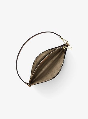 Bolso de pulsera Jet Set Travel peque&ntilde;o convertible a rayas con logotipo exclusivo
