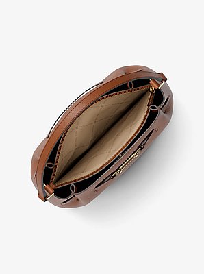 Carson Medium Pebbled Leather Convertible Bucket Crossbody Bag