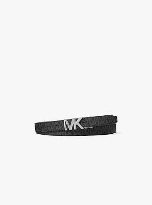 Ceinture r&eacute;versible en cuir &agrave; logo Signature