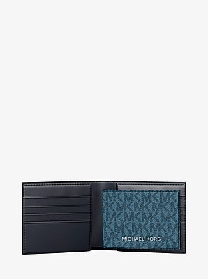 Cooper Striped Signature Logo Billfold Wallet With Passcase
