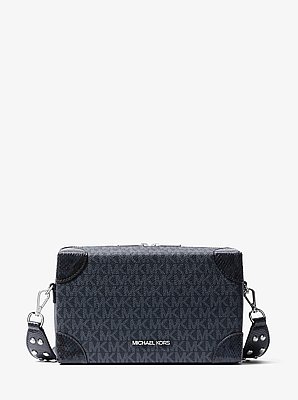 Jeanie Small Signature Logo and Snake Embossed Crossbody Bag