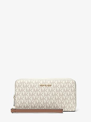 Jet Set Travel Large Signature Logo Wristlet