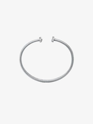 Brazalete flexible de cinta con incrustaciones de pav&eacute;