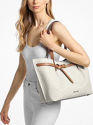 Emilia Large Signature Logo Tote Bag