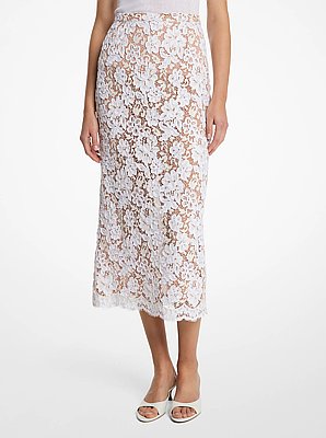 Soutache Lace Pencil Skirt