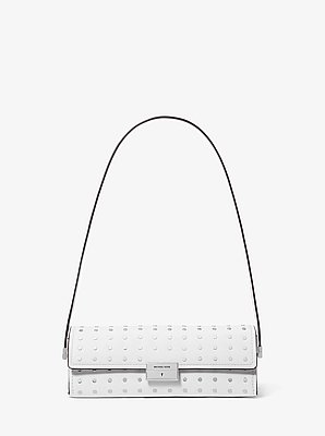 Pochette convertibile Ludlow piccola in pelle con borchie