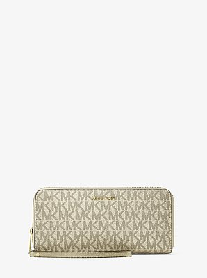 Billetera Continental Jet Set grande con logotipo de la marca