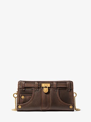 Hamilton Moderne Extra-Small Burnished Leather Convertible Crossbody Bag