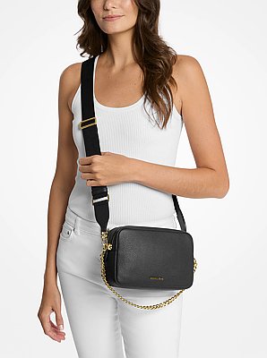 Bryant Medium Pebbled Leather Camera Crossbody Bag