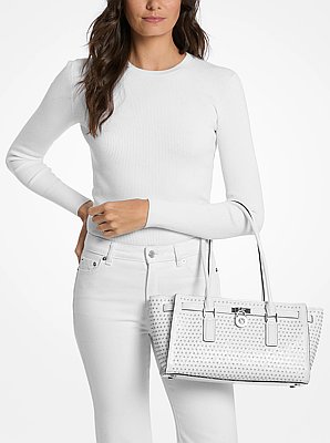Hamilton Moderne Small Grommeted Leather Satchel