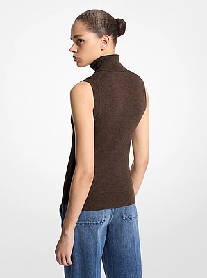 Cashmere Sleeveless Turtleneck