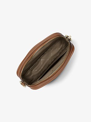 Jet Set Large Pebbled Leather Camera Crossbody Bag