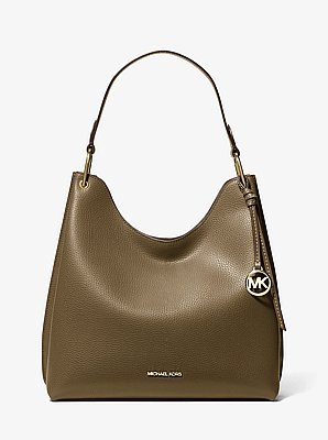 Joan Large Pebbled Leather Hobo Shoulder Bag