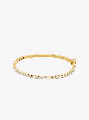 Pulsera de tenis el&aacute;stica con incrustaciones de pav&eacute;