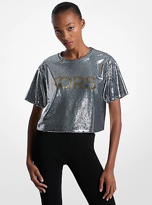 KORS Sequined Boxy T-Shirt