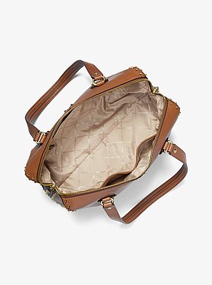 Astor Large Studded Leather Tote Bag