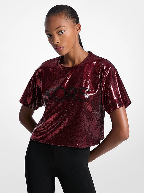 Camiseta KORS cuadrada con lentejuelas