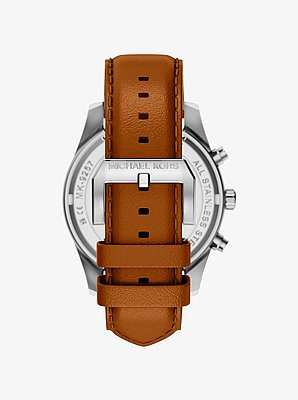 Montre Lexington bicolore surdimensionn&eacute;e en cuir