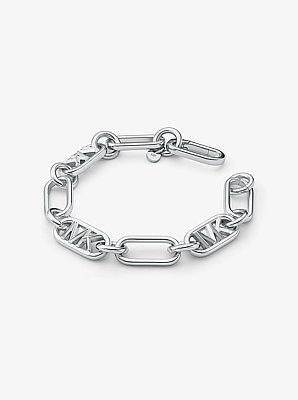 Precious Metal-Plated Brass Chain Link Bracelet