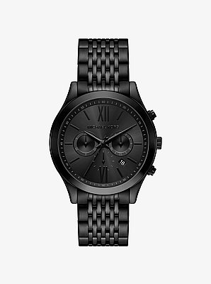 Oversized Aspyn Black-Tone Watch