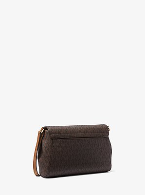 Sac &agrave; bandouli&egrave;re convertible de taille moyenne &agrave; logo