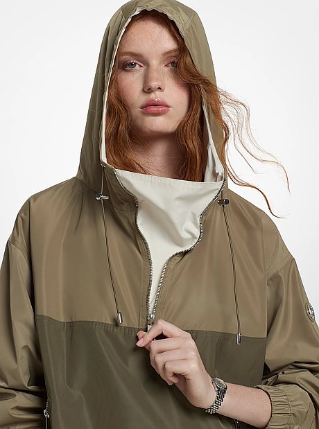 Color-Block Popover Jacket